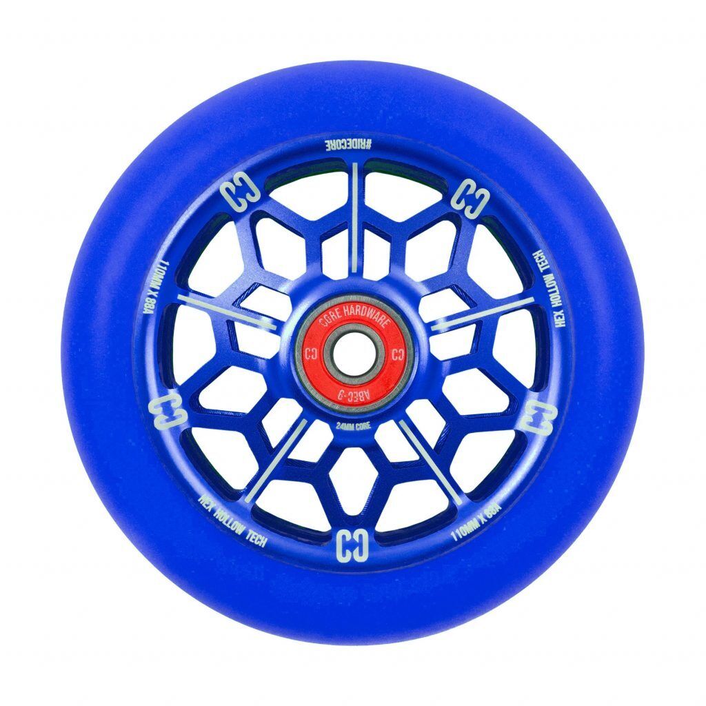 Core HEX HOLLOW Stunt Scooter Wheel 110mm Navy Blue (Single Wheel)