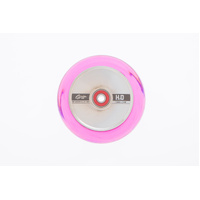 H2O Trans Pink H20 PU Silver Core 110 x 24mm (Pair) Wheels