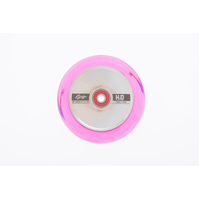 H2O Trans Pink H20 PU Silver Core 110 x 24mm (Pair) Wheels