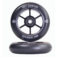 Grit 100mm Black core/ Black PU (pair) Wheels
