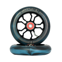 Grit 110mm Wheel Black/Black Teal Swirl (pair)