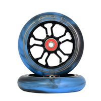 Grit 110mm Wheel Black / Blue Black Swirl (Pair)