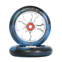 Grit 110mm Wheel Silver/ Blue Black Swirl (pair)