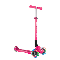 Globber PRIMO Foldable Lights Scooter - Neon Pink