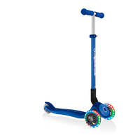 Globber PRIMO Foldable Plus scooter, w Light up wheels - Navy Blue