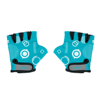 Globber TODDLER Gloves (XS) - Teal Shapes
