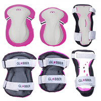 Globber JUNIOR PROTECTIVE Pad Set for 3-7y Deep Pink - XXS