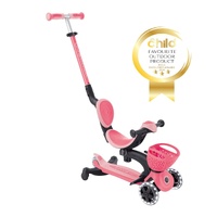 Globber Go Up Baby Lights 360 - Pastel Pink/ Deep Pastel Pink 