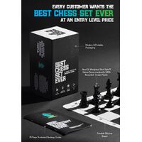Best Chess Set Ever Modern Style - Queen's Gambit Edition - Single Weight 