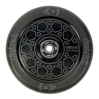 District Zodiac Wheel 110x24mm Black/Black (1pce)
