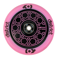 District Zodiac Wheel 110x24mm Pink/Black (1pce)