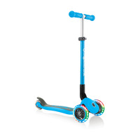 Globber PRIMO FOLDABLE LIGHTS SKY BLUE with Ano T-bar