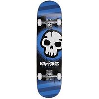 Rampage Graffiti Skull Complete Skateboard 8" Blue