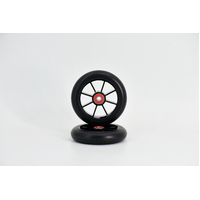 8 Spoke 110x24mm wheel - Black/Black PU (pair)